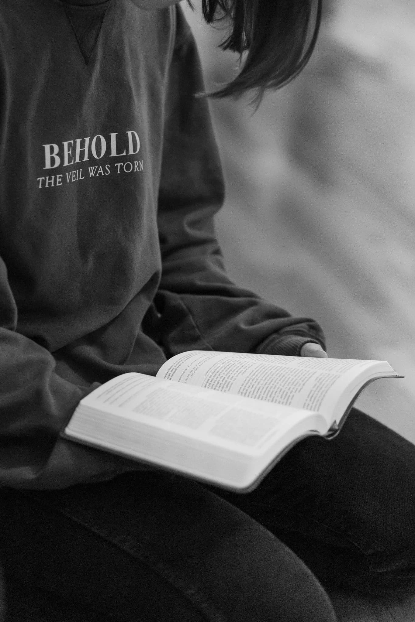 Open Bible during a worship night